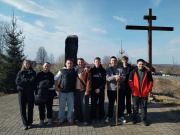 Уборка территории памятника М.И. Горецкому